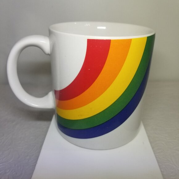Vintage 1986 FTDA 8oz Rainbow Coffee Cup Mug - Picture 4 of 11